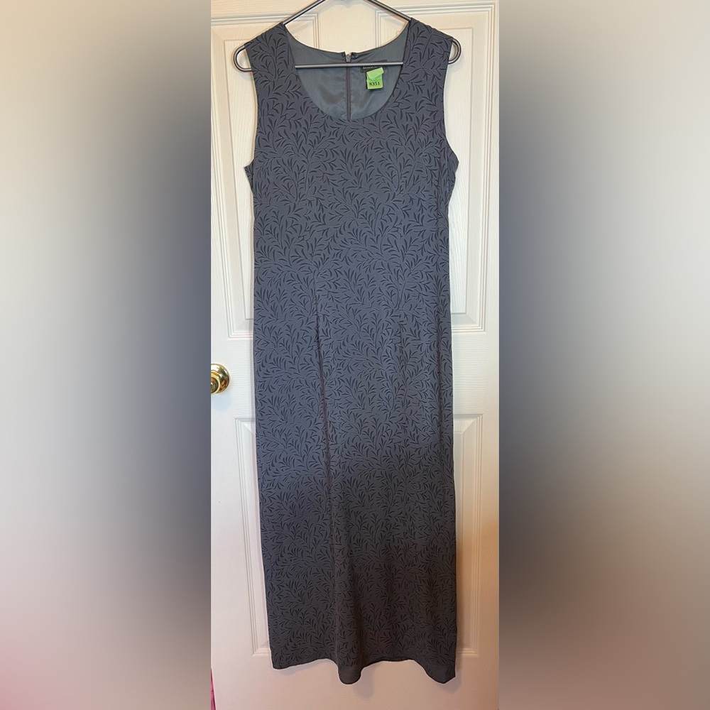 Banana Republic Slate Blue Sleeveless Maxi Dress Sz 10 Lined Slightly Fitted EUC